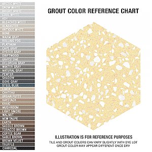 Venice Hex Yellow 8-5/8" x 9-7/8" Porcelain Floor & Wall Tile - 25 Tiles Per Case - 11.5 Sq. Ft.