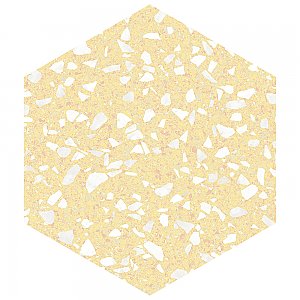 Venice Hex Yellow 8-5/8" x 9-7/8" Porcelain Floor & Wall Tile - 25 Tiles Per Case - 11.5 Sq. Ft.