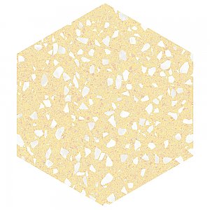 Venice Hex Yellow 8-5/8" x 9-7/8" Porcelain Floor & Wall Tile - 25 Tiles Per Case - 11.5 Sq. Ft.