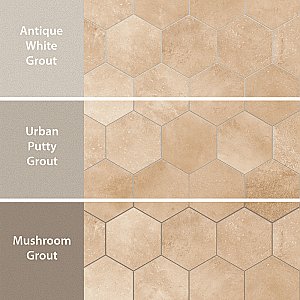 Aspdin Hex Cotto 8-5/8" x 9-7/8" Porcelain Floor and Wall Tile - 25 Tiles Per Case - 11.5 Square Feet