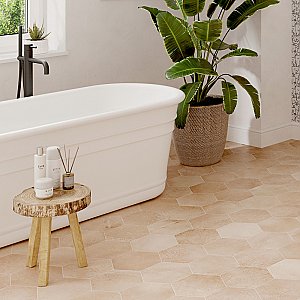 Aspdin Hex Cotto 8-5/8" x 9-7/8" Porcelain Floor and Wall Tile - 25 Tiles Per Case - 11.5 Square Feet