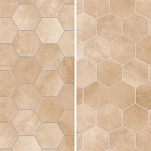 Aspdin Hex Cotto 8-5/8" x 9-7/8" Porcelain Floor and Wall Tile - 25 Tiles Per Case - 11.5 Square Feet