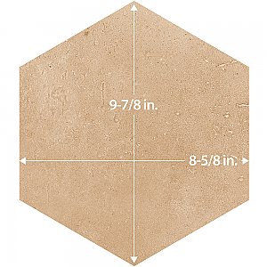 Aspdin Hex Cotto 8-5/8" x 9-7/8" Porcelain Floor and Wall Tile - 25 Tiles Per Case - 11.5 Square Feet