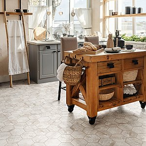 Sawnwood Hex Grey 8-5/8" x 9-7/8" Porcelain Floor & Wall Tile - 25 Tiles Per Case - 11.5 Sq. Ft.