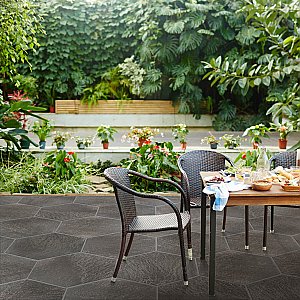Nagpur Grand Hex Grafito 19" x 22" Porcelain Floor & Wall Tile - 6 Tiles Per Case - 13.2 Sq. Ft.
