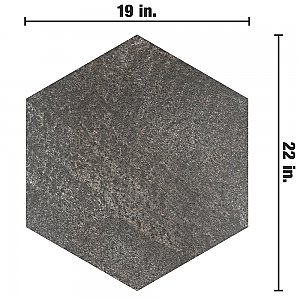 Nagpur Grand Hex Grafito 19" x 22" Porcelain Floor & Wall Tile - 6 Tiles Per Case - 13.2 Sq. Ft.