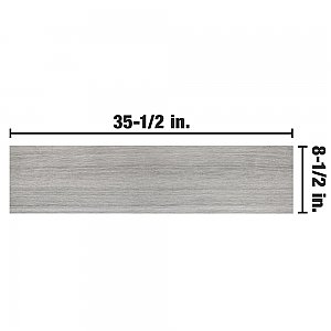 Llama Silver Smoke 8-1/2" x 35-1/2" Porcelain Floor & Wall Tile - Per Case of 6 - 12.78 Sq. Ft.