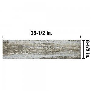 Suomi Grey 8-1/2" x 35-1/2" Porcelain Floor and Wall Tile - 6 Tiles Per Case - 12.78 Sq. Ft.