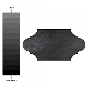 Alhama Provenzal Black 6-1/4" x 12-3/4" Porcelain Floor & Wall Tile - Sold Per Case of 20 - 8.8 Sq. Ft.