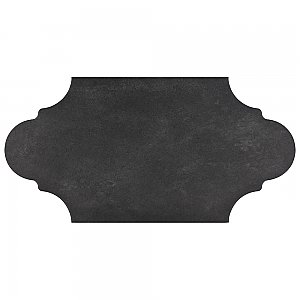 Alhama Provenzal Black 6-1/4" x 12-3/4" Porcelain Floor & Wall Tile - Sold Per Case of 20 - 8.8 Sq. Ft.