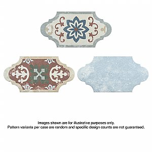 Corinto Provenzal Colors Mixed 6-3/8" x 12-7/8" Porcelain Tile - Sold Per Case of 20 - 9.43 Square Feet