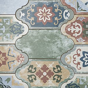 Corinto Provenzal Colors Mixed 6-3/8" x 12-7/8" Porcelain Tile - Sold Per Case of 20 - 9.43 Square Feet
