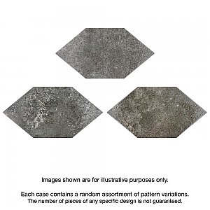 Magma Kayak Grey 6-1/2" x 12-1/2" Porcelain Floor & Wall Tile - 20 Tiles Per Case - 8.4 Sq. Ft.