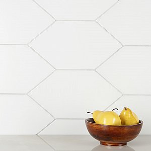 TexTile -  Basic Kayak White 6-1/2" x 12-1/2" Porcelain Floor & Wall Tile - 20 Tiles Per Case - 8.4 Sq. Ft.