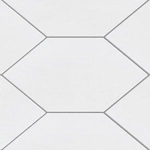 TexTile -  Basic Kayak White 6-1/2" x 12-1/2" Porcelain Floor & Wall Tile - 20 Tiles Per Case - 8.4 Sq. Ft.