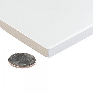 TexTile -  Basic Kayak White 6-1/2" x 12-1/2" Porcelain Floor & Wall Tile - 20 Tiles Per Case - 8.4 Sq. Ft.