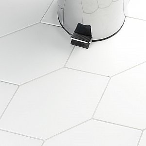 TexTile -  Basic Kayak White 6-1/2" x 12-1/2" Porcelain Floor & Wall Tile - 20 Tiles Per Case - 8.4 Sq. Ft.