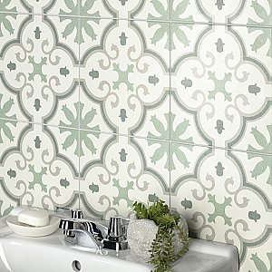 Monteca Green 9-3/4" x 9-3/4" Porcelain Floor & Wall Tile - 16 Tiles Per Case - 10.88 Sq. Ft.