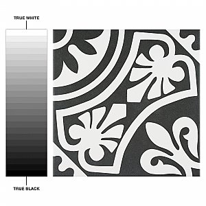 Majestic Tiena Black 9-3/4 "x 9-3/4" Porcelain Tile - Per Piece - .68 Sq. Ft.