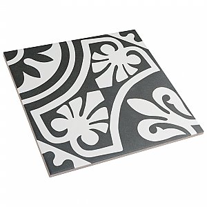 Majestic Tiena Black 9-3/4 "x 9-3/4" Porcelain Tile - Per Piece - .68 Sq. Ft.