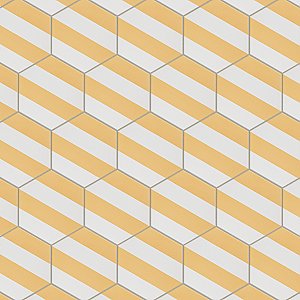 Porto Capri Hex Dandelion 8-5/8" x 9-7/8" Porcelain Tile - Per Case of 25 Tile - 11.56 Sq. Ft. Per Case