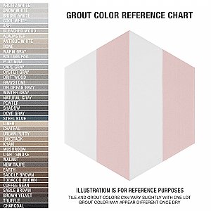Porto Capri Hex Rose 8-5/8"x 9-7/8" Porcelain Tile - Per Case of 5 Sheets - 5.30 Sq. Ft.