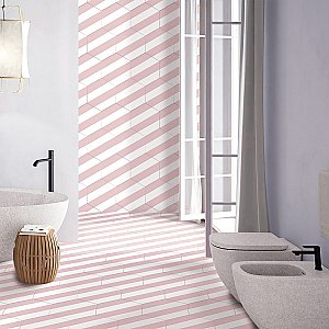 Porto Capri Hex Rose 8-5/8"x 9-7/8" Porcelain Tile - Per Case of 5 Sheets - 5.30 Sq. Ft.
