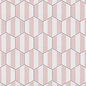 Porto Capri Hex Rose 8-5/8"x 9-7/8" Porcelain Tile - Per Case of 5 Sheets - 5.30 Sq. Ft.