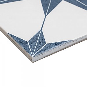 Stella Azul Blue and White 9-3/4" x 9-3/4" Ceramic Tile - Sold Per Case of 16 - 11.11 Square Feet Per Case