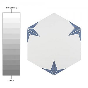 Stella Hex Azul 8-5/8" x 9-7/8" Porcelain Tile - Per Case of 25 Tile - 11.56 Sq. Ft. Per Case