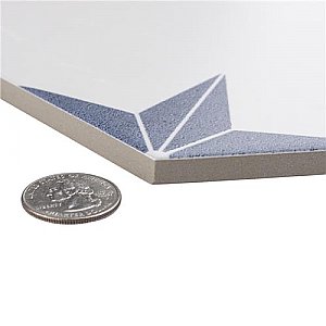 Stella Hex Azul 8-5/8" x 9-7/8" Porcelain Tile - Per Case of 25 Tile - 11.56 Sq. Ft. Per Case