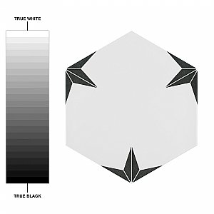 Stella Hex Nero 8-5/8"x 9-7/4" Ceramic Tile - Per Case of 25 Pieces - 11.50 Sq. Ft.