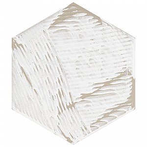 Stella Hex Silver 8-5/8"x 9-7/4" Ceramic Tile - Per Case of 25 Pieces - 11.50 Sq. Ft.