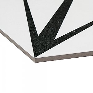 Trident Hex Blanco  8-5/8" x 9-7/8" Porcelain Floor & Wall Tile - 25 Tiles Per Case - 11.5 Sq. Ft.