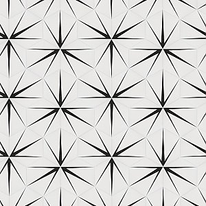 Trident Hex Blanco  8-5/8" x 9-7/8" Porcelain Floor & Wall Tile - 25 Tiles Per Case - 11.5 Sq. Ft.