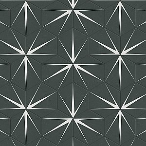 Trident Hex Nero  8-5/8" x 9-7/8" Porcelain Floor & Wall Tile - 25 Tiles Per Case - 11.5 Sq. Ft.