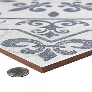 Atlantic Azul 17-5/8" x 17-5/8" Ceramic Floor & Wall Tile - 7 Tiles Per Case - 15.33 Sq. Ft.