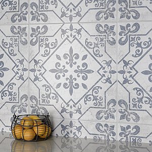 Atlantic Azul 17-5/8" x 17-5/8" Ceramic Floor & Wall Tile - 7 Tiles Per Case - 15.33 Sq. Ft.