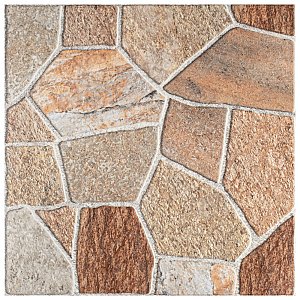 Leticia Beige 17-3/4" x 17-3/4" Ceramic Floor & Wall Tile - 11 Tiles Per Case - 24.42 Sq. Ft.