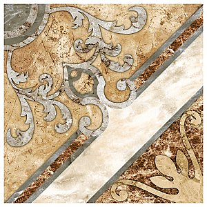 Touba 17-5/8" x 17-5/8" Ceramic Floor and Wall Tile - 8 Tiles Per Case - 17.52 Square Feet