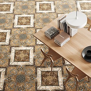 Touba 17-5/8" x 17-5/8" Ceramic Floor and Wall Tile - 8 Tiles Per Case - 17.52 Square Feet