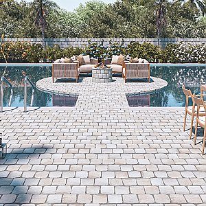 Country Bone 5-7/8" x 5-7/8" Porcelain Floor/Wall Tile - 36 Per Case - 9.36 Sq. Ft. Per Case