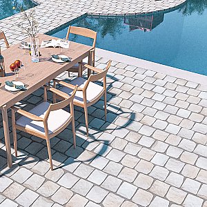 Country Bone 5-7/8" x 5-7/8" Porcelain Floor/Wall Tile - 36 Per Case - 9.36 Sq. Ft. Per Case