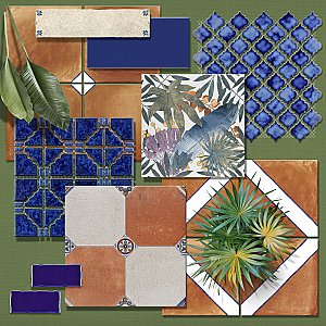 Sentier des Ocres Coin 7-7/8"x7-7/8" Porc Floor/Wall Tile - 16 Per Case - 7.2 Sq. Ft. Per Case