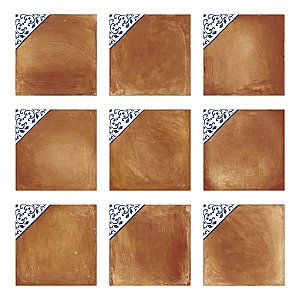 Sentier des Ocres Deco 7-7/8" x 7-7/8" Porc Floor/Wall Tile - 16 Per Case - 7.2 Sq. Ft. Per Case