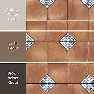 Sentier des Ocres Deco 7-7/8" x 7-7/8" Porc Floor/Wall Tile - 16 Per Case - 7.2 Sq. Ft. Per Case