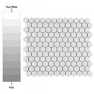 Metro Matte White 10-1/4" x 11-7/8" Hex Porcelain Mosaic Tile - Sold Per Case of 10 - 8.65 Square Feet