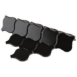 Metro Lantern Matte Black 9-1/2" x 10-3/4" Porcelain  Mosaic Tile - Sold Per Case of 10 - 7.3  Square Feet