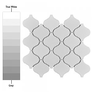 Metro Lantern Matte White Porcelain Mosaic Tile - Per Case of 10 Sheets - 7.27 Square Feet Per Case