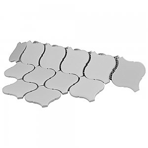 Metro Lantern Matte White Porcelain Mosaic Tile - Per Case of 10 Sheets - 7.27 Square Feet Per Case